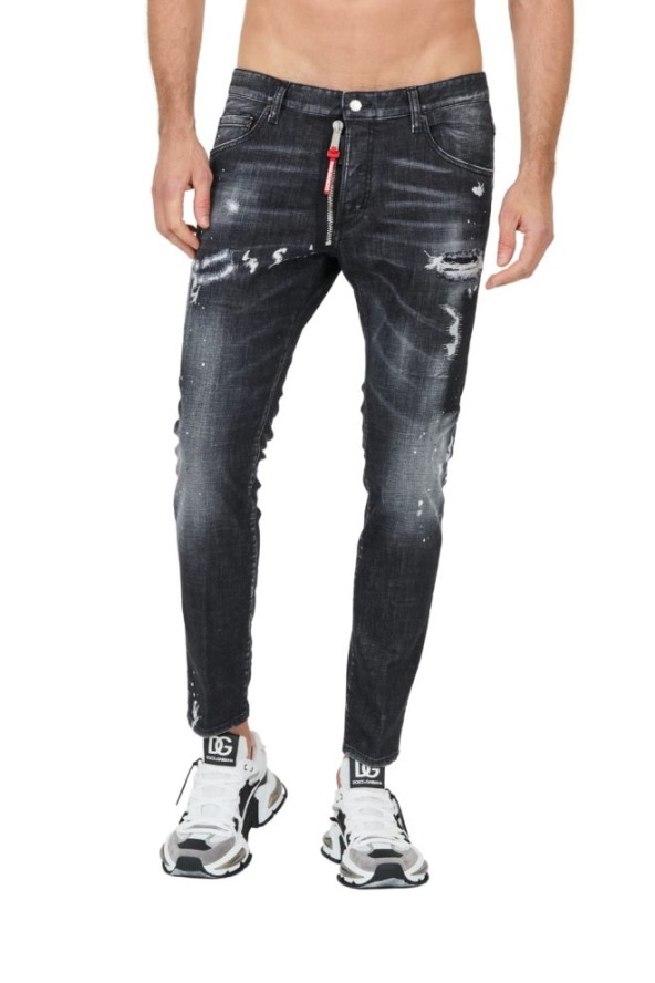 DSQUARED2 Czarne jeansy Skater Jean