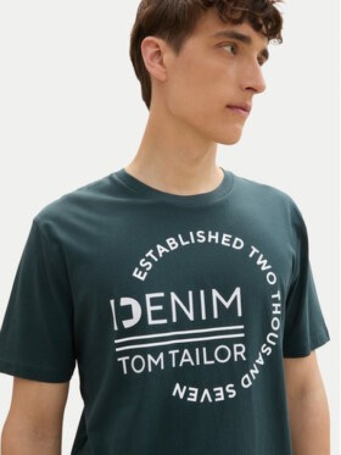 Tom Tailor Denim T-Shirt 1043491 Zielony Regular Fit