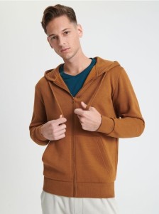 Bluza rozpinana basic - brązowy