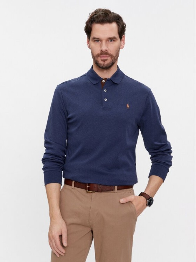 Polo Ralph Lauren Polo 710671785010 Granatowy Custom Slim Fit