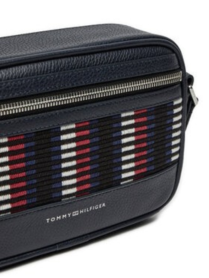 Tommy Hilfiger Saszetka Th Corp Leather Camera AM0AM12722 Granatowy