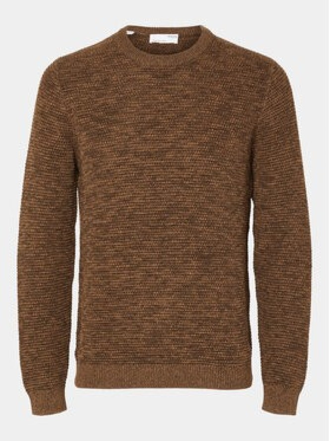 Selected Homme Sweter 16059390 Brązowy Regular Fit