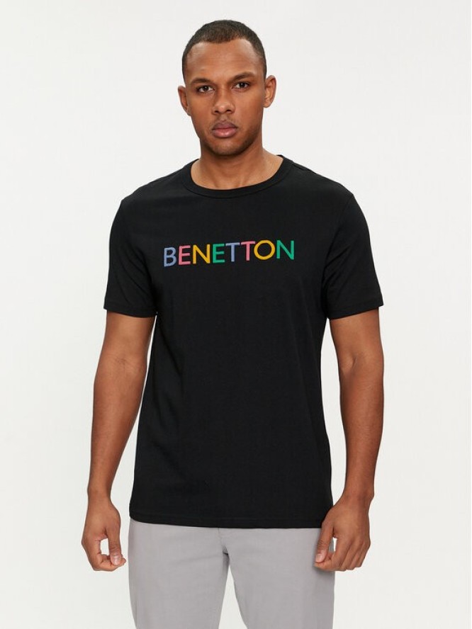 United Colors Of Benetton T-Shirt 3I1XU100A Czarny Regular Fit