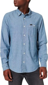 LEE LEESURE SHIRT MĘSKIE KOSZULE JEANSOWE INDIGO L66NMWDK