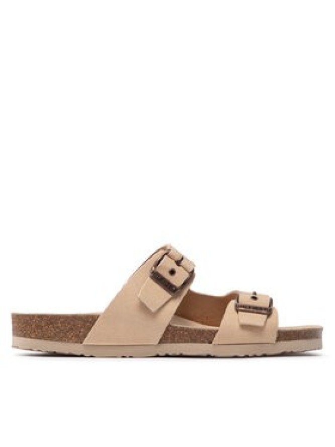 Tommy Hilfiger Klapki Cork Suede Buckle Sandal FM0FM04367 Beżowy