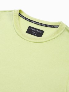 Bluza męska bez kaptura BASIC - limonkowa V15 B978 - XXL