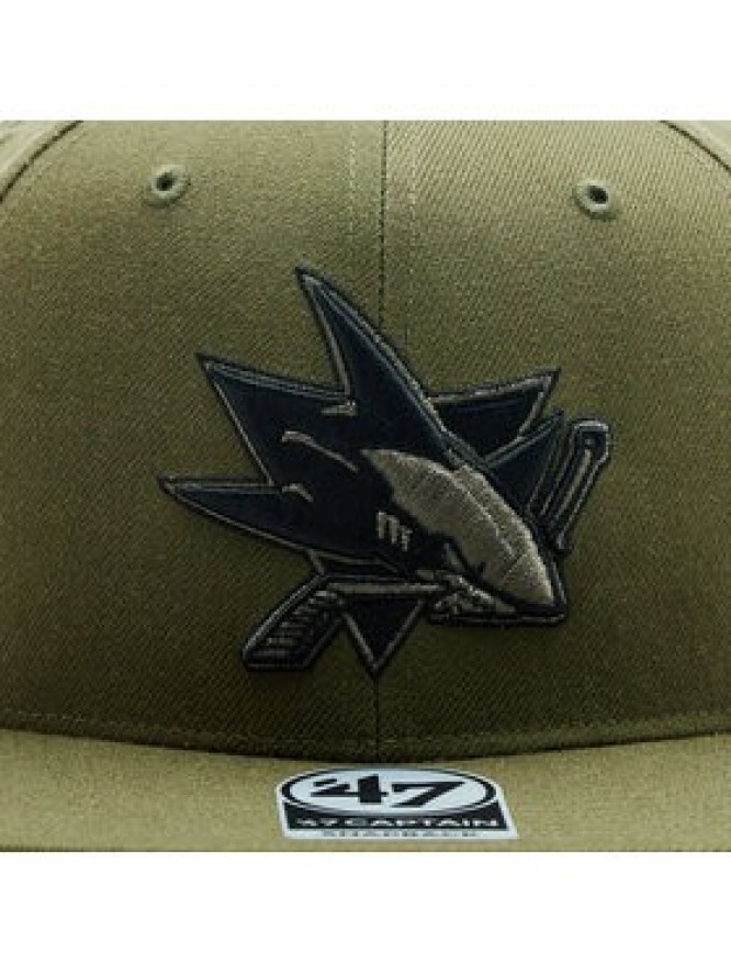 47 Brand Czapka z daszkiem NHL San Jose Sharks Ballpark Camo '47 CAPTAIN H-BCAMO22WBP-SW Zielony