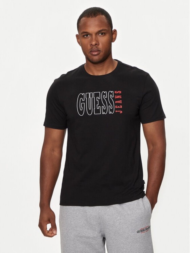 Guess Jeans T-Shirt M4YI56 K8HM0 Czarny Slim Fit