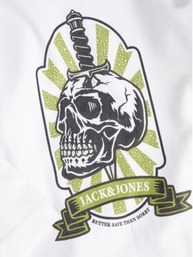 Jack&Jones T-Shirt Seven Skull 12262491 Biały Regular Fit