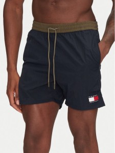 Tommy Hilfiger Szorty kąpielowe UM0UM03455 Granatowy Slim Fit