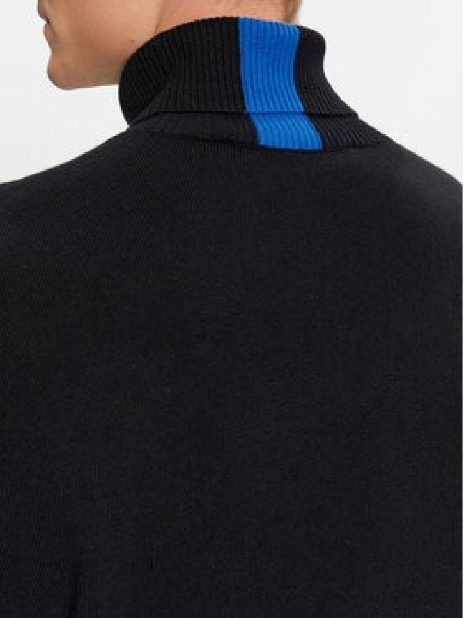 KARL LAGERFELD Golf Klj Lightweight Turtleneck 236D2000 Czarny Slim Fit