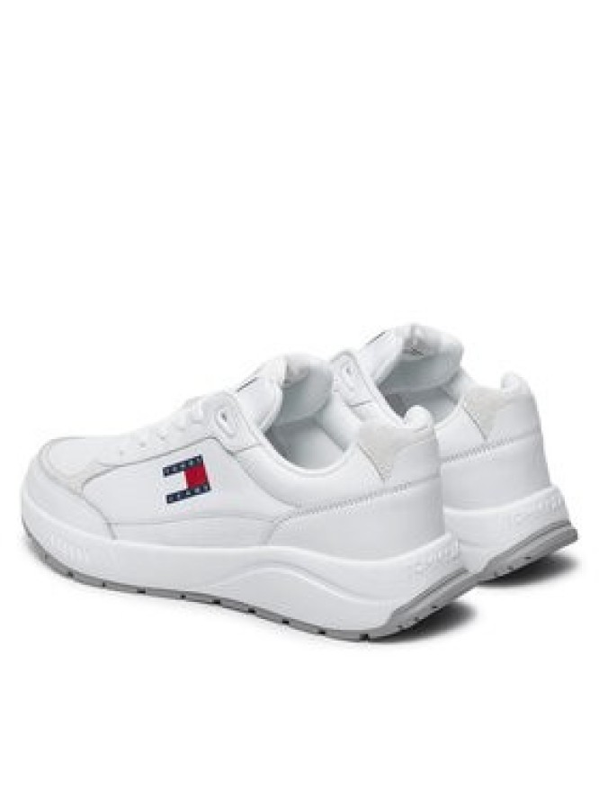 Tommy Jeans Sneakersy Tjm Runner Full Leather Ess EM0EM01445 Biały