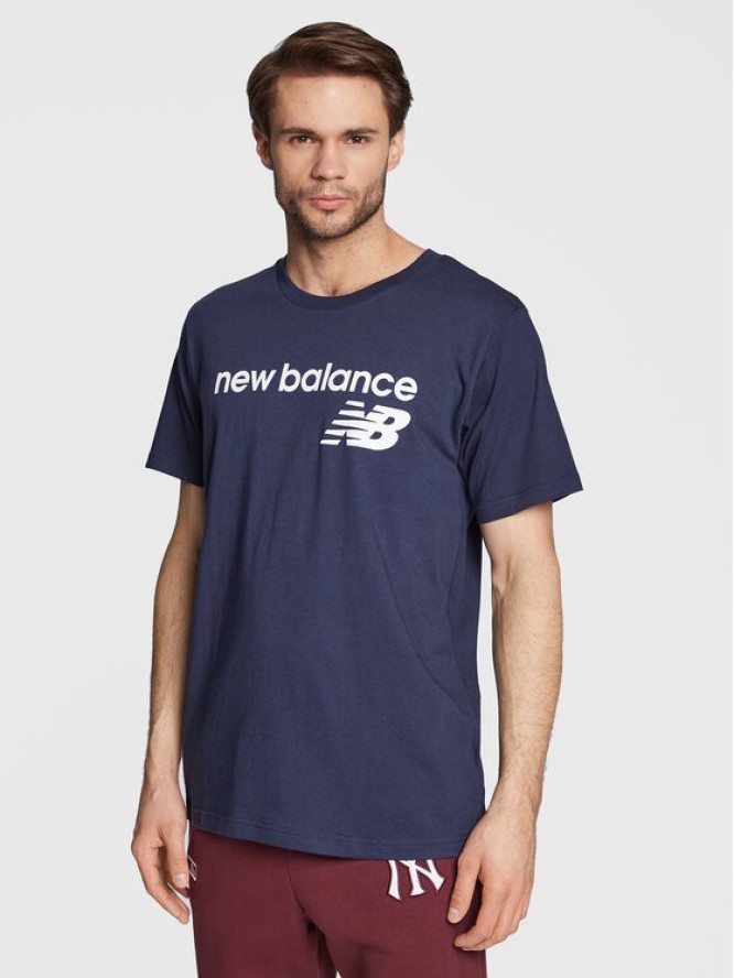 New Balance T-Shirt Classic Core Logo MT03905 Granatowy Athletic Fit