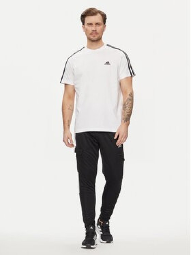 adidas T-Shirt Essentials Single Jersey 3-Stripes T-Shirt IC9336 Biały Regular Fit