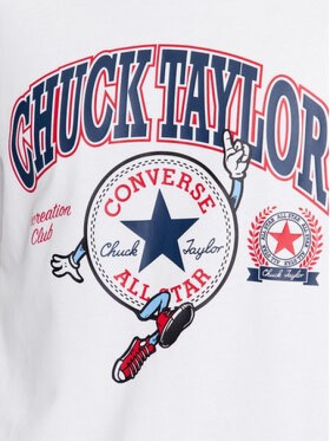 Converse T-Shirt Chuck Retro Ct Collegiate Ss Tee 10025293-A03 Biały Regular Fit