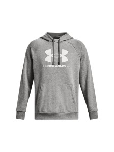 Bluza dresowa nierozpinana z kapturem męska Under Armour UA Rival Fleece Logo HD - szara