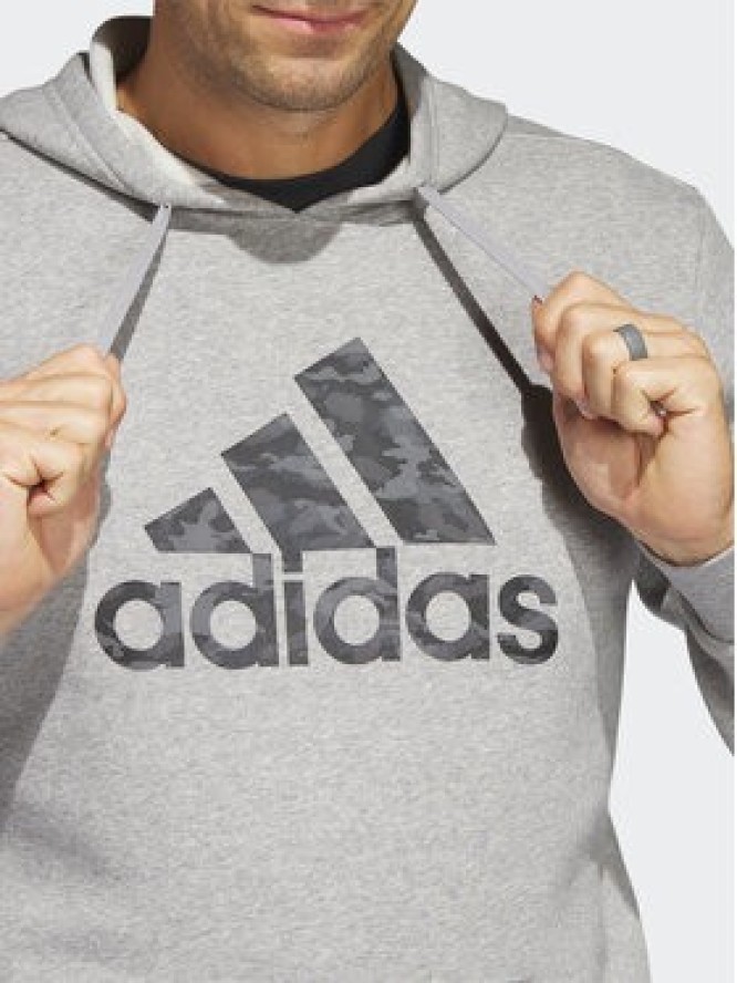 adidas Bluza Sportswear Camo Hoodie HA7210 Szary Regular Fit