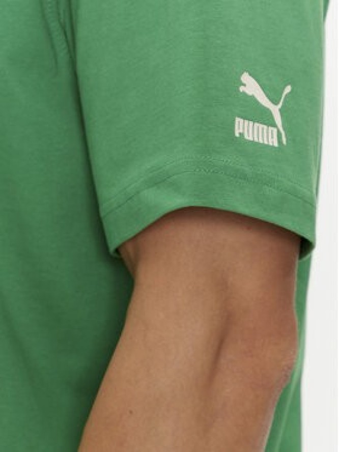 Puma T-Shirt For The Fanbase Graphic 624395 Zielony Relaxed Fit