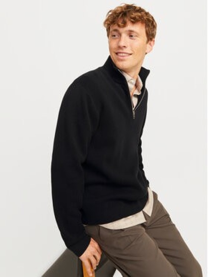 Jack&Jones Sweter Milano 12259664 Czarny Relaxed Fit