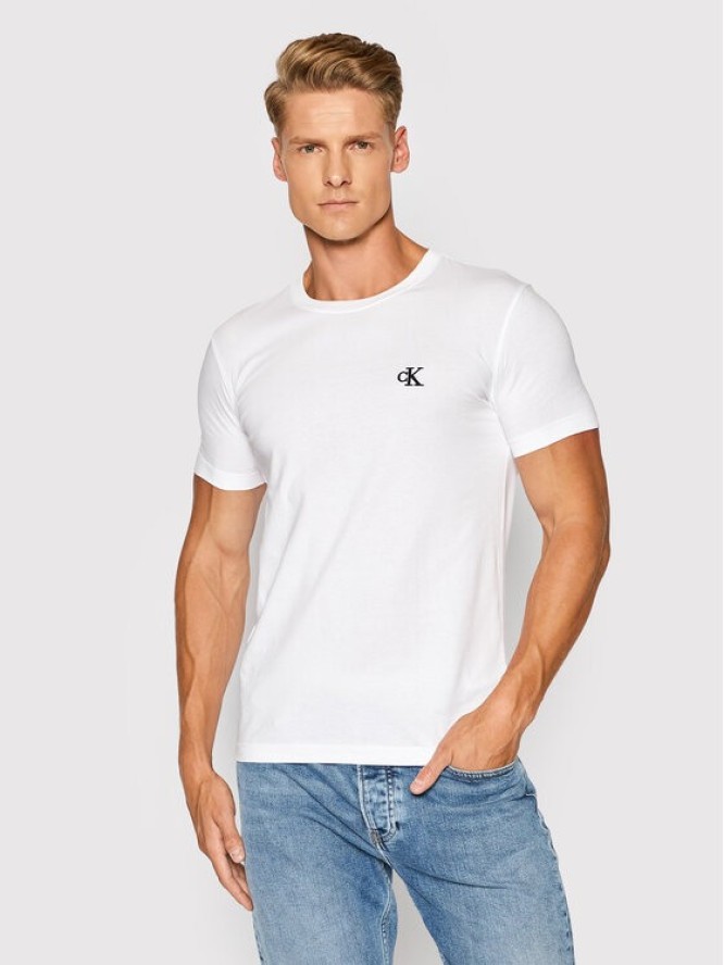 Calvin Klein Jeans T-Shirt Tee Shirt Essential J30J314544 Biały Slim Fit