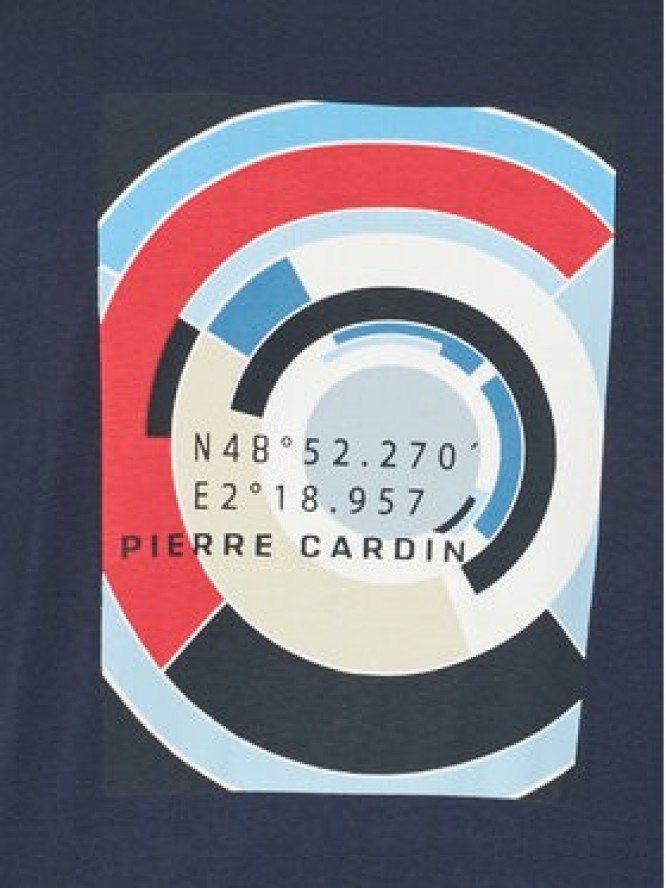 Pierre Cardin T-Shirt 21050/000/2101 Granatowy Modern Fit