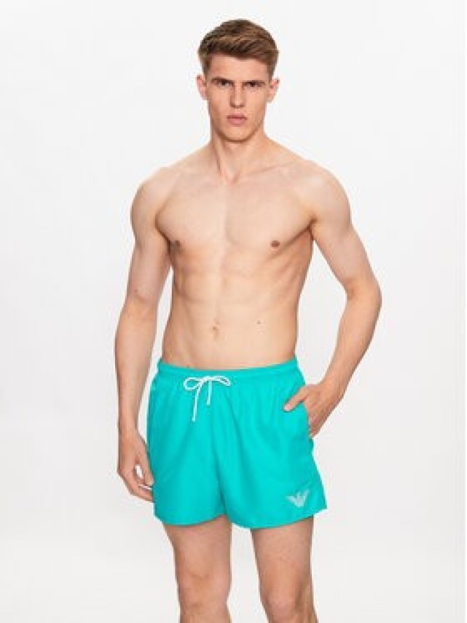 Emporio Armani Underwear Szorty kąpielowe 211752 3R438 00032 Turkusowy Regular Fit