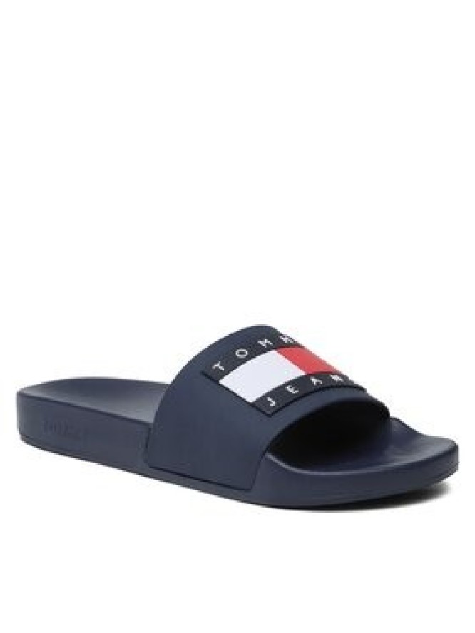 Tommy Jeans Klapki Pool Slide Ess EM0EM01191 Granatowy