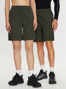 Rains Szorty sportowe Tomar Shorts 19310 Zielony Regular Fit