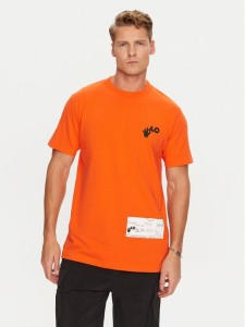 Off-White T-Shirt OMAA027T22JER0012001 Pomarańczowy Regular Fit