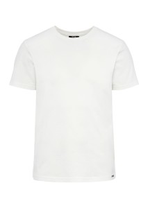 Biały bawełniany t-shirt męski TSHMT-0108-11(Z24)