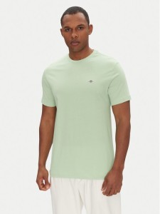 Gant T-Shirt Shield 2003184 Zielony Regular Fit