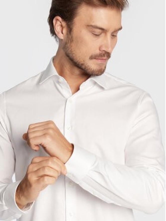 Calvin Klein Koszula K10K108427 Biały Slim Fit