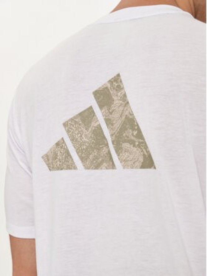 adidas T-Shirt Workout Logo IT2125 Biały Regular Fit
