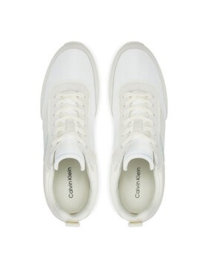 Calvin Klein Sneakersy Low Top Lace Up Mix HM0HM01554 Biały