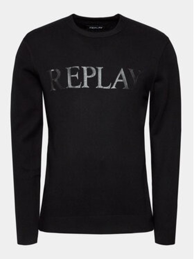 Replay Sweter UK2505.000.G23138 Czarny Slim Fit