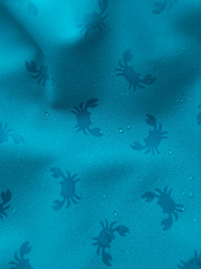 Neonowe szorty męskie kąpielowe z efektem magic print – turkusowe V2 OM-SRBS-0147 - XXL
