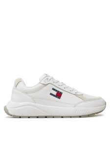 Tommy Jeans Sneakersy Tjm Runner Full Leather Ess EM0EM01445 Biały