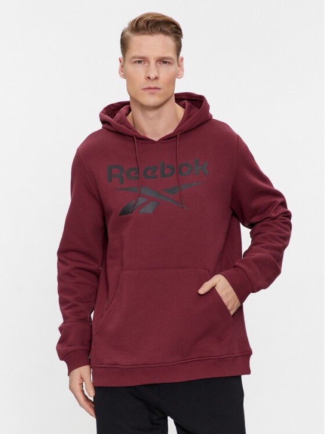 Reebok Bluza Identity Fleece Stacked Logo IM3955 Bordowy Regular Fit