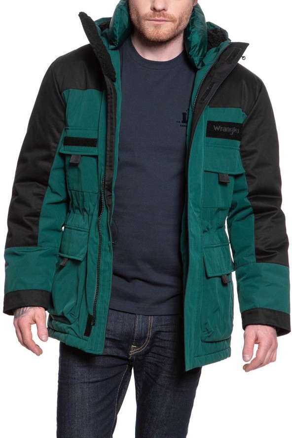 WRANGLER PARKA MĘSKA KURTKA ZIMOWA DŁUGA PINE W4B6XPG01 112129089