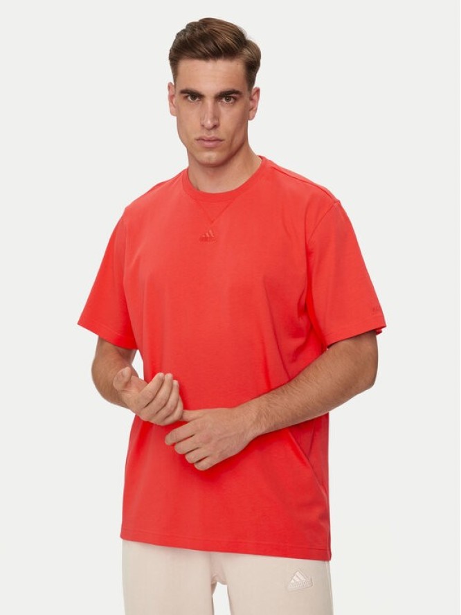 adidas T-Shirt ALL SZN IR9110 Czerwony Loose Fit