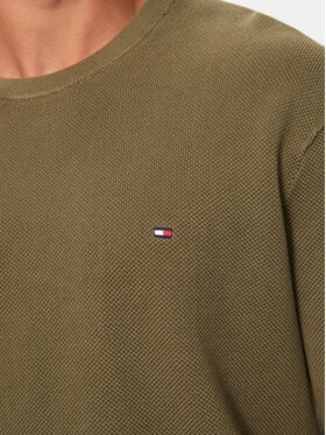 Tommy Hilfiger Sweter Essential MW0MW36347 Zielony Regular Fit