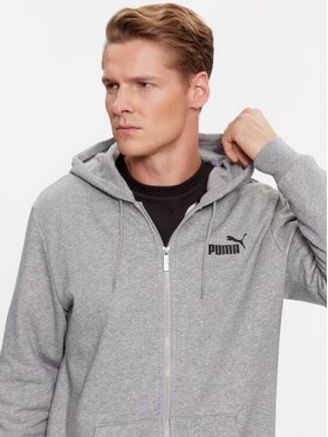 Puma Bluza Ess Small Logo 586702 Szary Regular Fit