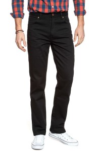 WRANGLER SPODNIE MĘSKIE REGULAR FIT BLACK W10I13M80