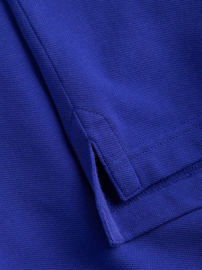 Koszulka męska polo z kołnierzykiem - intensywnie niebieska V9 S1745 - XXL