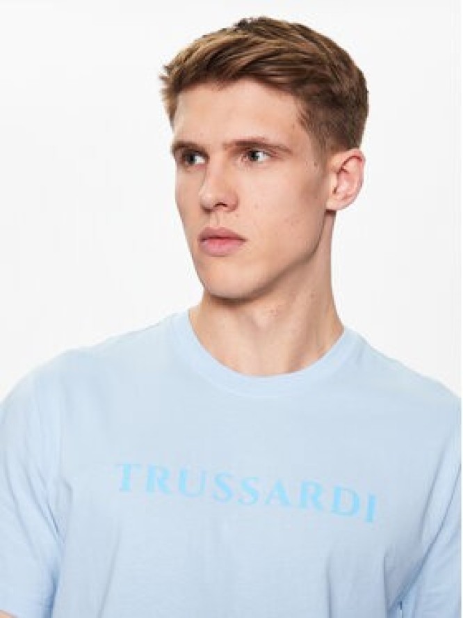 Trussardi T-Shirt 52T00724 Błękitny Regular Fit