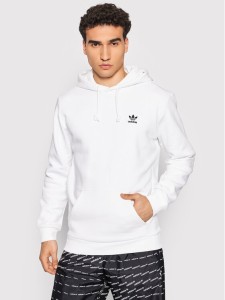 adidas Bluza adicolor Essentials Trefoil H34649 Biały Regular Fit