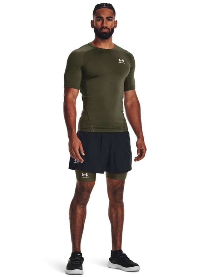 Koszulka treningowa męska Under Armour UA Hg Armour Comp Ss - oliwkowa/khaki