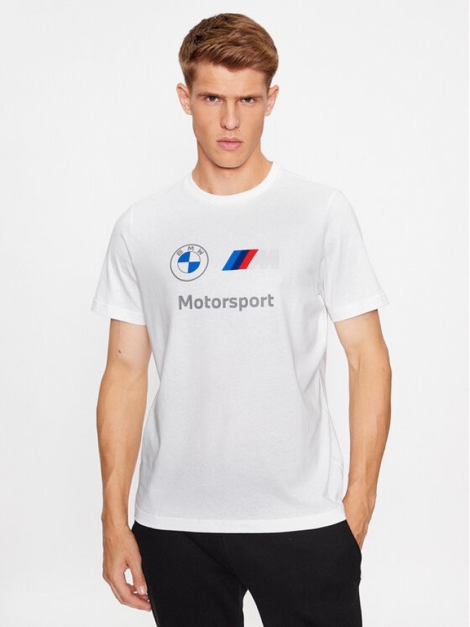 Puma T-Shirt Bmw Mms Ess Logo 621314 Biały Regular Fit