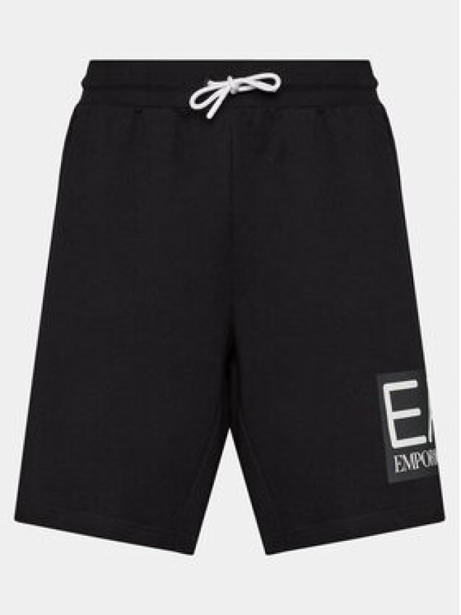 EA7 Emporio Armani Szorty sportowe 3DPS63 PJ05Z 1200 Czarny Regular Fit