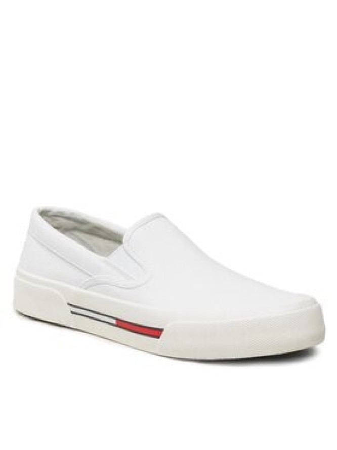 Tommy Jeans Tenisówki Slip On Canvas Color EM0EM01156 Biały